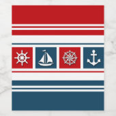 Étiquette Pour Bouteilles De Vin Nautical design (Étiquettes simples)