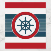 Étiquette Pour Bouteilles De Vin Nautical design (Étiquettes simples)