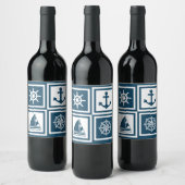 Étiquette Pour Bouteilles De Vin Nautical themed design (Bouteilles)