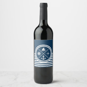 Étiquette Pour Bouteilles De Vin Nautical themed design