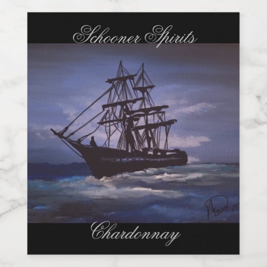 Étiquette Pour Bouteilles De Vin Navire Clipper (Étiquettes simples)
