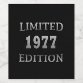 Étiquette Pour Bouteilles De Vin Né en 1977 anniversaire édition limitée (Étiquettes simples)