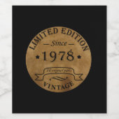 Étiquette Pour Bouteilles De Vin Né en 1978 millésime anniversaire (Étiquettes simples)