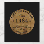 Étiquette Pour Bouteilles De Vin Né en 1984 vintage anniversaire (Étiquettes simples)