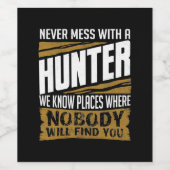 Étiquette Pour Bouteilles De Vin Ne Manquez Jamais Avec Un Chasseur (Étiquettes simples)