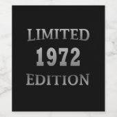 Étiquette Pour Bouteilles De Vin née en 1972 édition limitée d'anniversaire (Étiquettes simples)