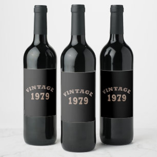 Étiquette Pour Bouteilles De Vin Née en 1979 élégante fête d'anniversaire moderne v