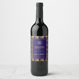 Étiquette Pour Bouteilles De Vin Neige douce dans l'amour Plaid Wedding shower de m