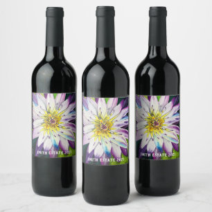 Étiquette Pour Bouteilles De Vin Nénuphars d'eau fine art
