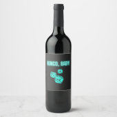 Étiquette Pour Bouteilles De Vin Neon Aqua Bunco Baby (Devant)