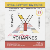 Étiquette Pour Bouteilles De Vin Neoplasticisme Art Abstrait Monogramme. Lettre Y (Étiquettes simples)