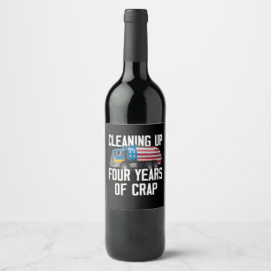 Étiquette Pour Bouteilles De Vin Nettoyage de quatre ans de merde Camion à ordures