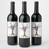 Étiquette Pour Bouteilles De Vin neurone pyramidal dans le néocortex (Bouteilles)