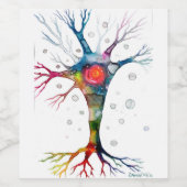 Étiquette Pour Bouteilles De Vin neurone pyramidal dans le néocortex (Étiquettes simples)