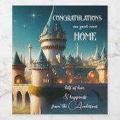 Étiquette Pour Bouteilles De Vin New Home Castle Real Estate (Étiquettes simples)