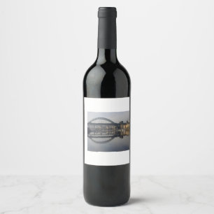 Étiquette Pour Bouteilles De Vin Newcastle Quayside et le pont Tyne
