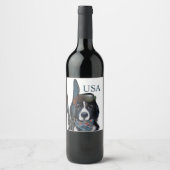 ÉTIQUETTE POUR BOUTEILLES DE VIN NEWFOUNDLAND DOG  (Devant)