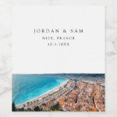 Étiquette Pour Bouteilles De Vin Nice Mariage France (Étiquettes simples)