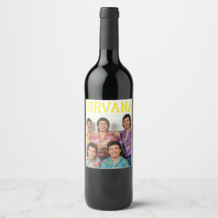 Étiquette Pour Bouteilles De Vin Nirvana Stars Classique Amoureux De Musique