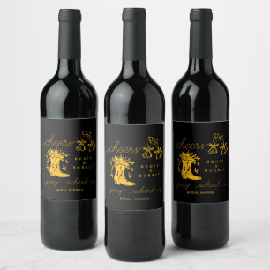 Étiquette Pour Bouteilles De Vin Noce et Bulles à la Mariée
