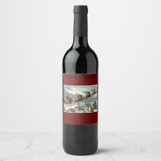 Étiquette Pour Bouteilles De Vin Noël