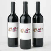 Étiquette Pour Bouteilles De Vin Noël 2026, (Bouteilles)