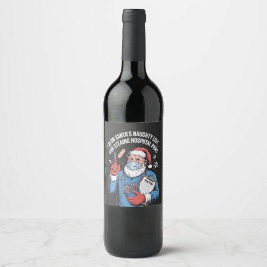 Étiquette Pour Bouteilles De Vin Noël 2026, (Devant)
