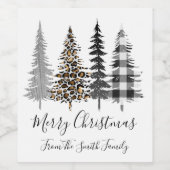 Étiquette Pour Bouteilles De Vin Noël agricole moderne (Étiquettes simples)