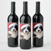 Étiquette Pour Bouteilles De Vin Noël Bernedoodle (Bouteilles)