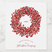 Étiquette Pour Bouteilles De Vin Noël botanique (Étiquettes simples)