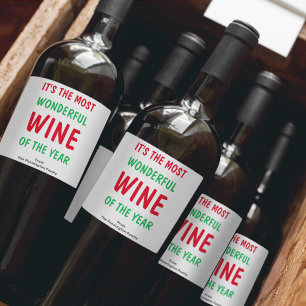 Étiquette Pour Bouteilles De Vin Noël coloré et drôle