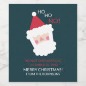 Étiquette Pour Bouteilles De Vin Noël contemporain de Père Noël amusant (Étiquettes simples)