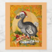 Étiquette Pour Bouteilles De Vin Noël Dodo Bird (Étiquettes simples)