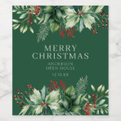 Étiquette Pour Bouteilles De Vin Noël élégant (Étiquettes simples)