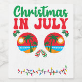 Étiquette Pour Bouteilles De Vin Noël En Juillet Eté Pastèque Noël Hommes (Étiquettes simples)