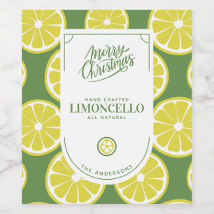 Étiquette Pour Bouteilles De Vin Noël festif de Limoncello