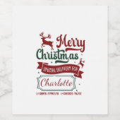 Étiquette Pour Bouteilles De Vin Noël fête les fêtes ! (Étiquettes simples)