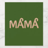 Étiquette Pour Bouteilles De Vin Noël Gâteau Arbre maman Sweat Mère Famille drôle (Étiquettes simples)