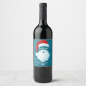 Étiquette Pour Bouteilles De Vin Noël gras Customisé Père Noël (Devant)