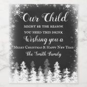 Étiquette Pour Bouteilles De Vin Noël Joyeux Noël (Étiquettes simples)