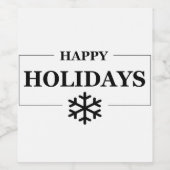 Étiquette Pour Bouteilles De Vin Noël Joyeux Noël Joyeux Noël (Étiquettes simples)