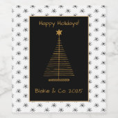 Étiquette Pour Bouteilles De Vin Noël moderne vacances (Étiquettes simples)