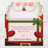 Étiquette Pour Bouteilles De Vin Noël, Père Noël, Personnalité (Étiquettes simples)