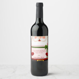 Étiquette Pour Bouteilles De Vin Noël, Père Noël, Personnalité