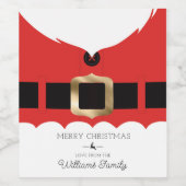 Étiquette Pour Bouteilles De Vin Noël Red Père Noël (Étiquettes simples)