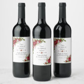 Étiquette Pour Bouteilles De Vin Noël Rouge blanc Mariage (Bouteilles)