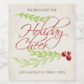 Étiquette Pour Bouteilles De Vin Noël rustique personnalisé Boho Chic (Étiquettes simples)