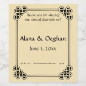 Étiquette Pour Bouteilles De Vin noeud celtique irlandais modifiable (Étiquettes simples)