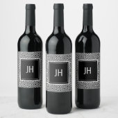 Étiquette Pour Bouteilles De Vin Noir et blanc (Bouteilles)