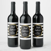 Étiquette Pour Bouteilles De Vin Noir et blanc (Bouteilles)